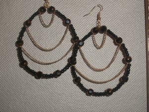 Beaded Chain Hoops