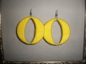 Yellow Cotton Candy hoops