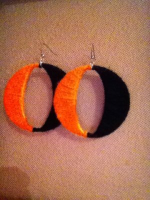 Orange and Black Hoops