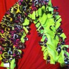 Music note fleece scarf