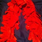 Hot red fleece scarf