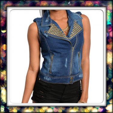 Denim Vest ( medium)