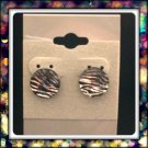 Handmade Zebra Studs