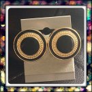 Handmade Black Gold Studs