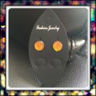 Handmade orange hard candy stud