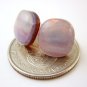 Smokey Red Dichroic Fused Glass Studs