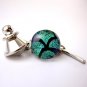 Green Dichroic Glass Tie Tack