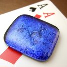 Blue-Purple Dichroic Fused Glass Poker Card Guard