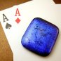 Blue-Purple Dichroic Fused Glass Poker Card Guard