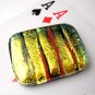 Layered Gold Dichroic Fused Glass Card Guard