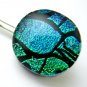 Green Dichroic Fused Glass Hair Pin