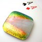 Sunset Dichroic Fused Glass Card Protector