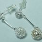 Dangle Ball stardust style Earring with silver stud