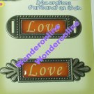 Copper tone Pewter Craft Embellishments LOVE