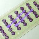 Self Adhesive Alphabet Buttons purple