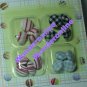 Colourful Fabric Covered Brads (B)