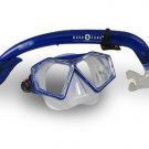 Scuba Snorkeling Dive Junior Mask and Dry Snorkel Jr Youth Snorkel Set, SKY-BLUE