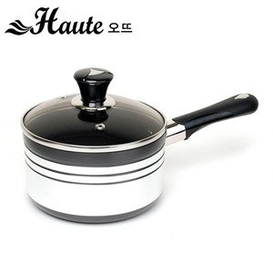 Houte cooking pot-16cm-one side hand grip-silver