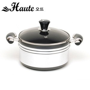 Houte cooking pot-20 cm-both side hand grip-silver
