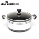 Houte cooking pot-24cm- both side hand grip-silver