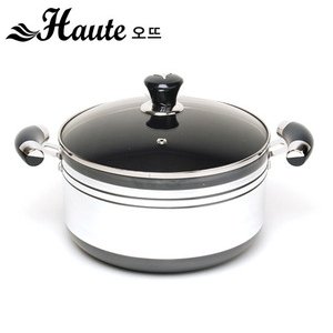 Houte cooking pot-24cm- both side hand grip-silver