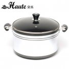 Houte cooking pot-28cm- steamer-silver