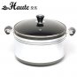 Houte cooking pot-28cm- steamer-silver