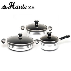 Houte cooking pot sets 3 pcs silver