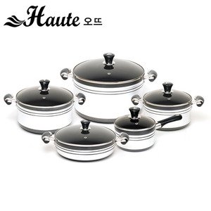Houte cooking pot sets 5 pcs silver