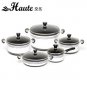 Houte cooking pot sets 5 pcs silver