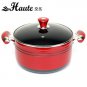 Houte cooking pot-24cm- both side hand grip-red