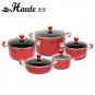 Houte cooking pot sets 5 pcs red