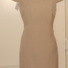 ELLEN TRACY WOMENS  A-LINE DAY TO EVENING DRESS WITH ACCENT COLOR BEIGE SIZE 6 16
