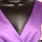 ELLEN TRACY WOMENS PURPLE DAY DRESS WITH GOLD ACCENTS