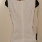 ELLEN TRACY WOMENS ANTIQUE BEIGE DAY DRESS WITH BRASS DESIGN BEADING