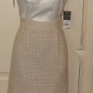 DONNA RICCO WOMENS SLEEVELESS RUFFEL FRONT DRESS