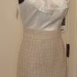 DONNA RICCO WOMENS SLEEVELESS RUFFEL FRONT DRESS