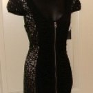 MARC NEW YORK WOMENS BLACK FRONT ZIP LACE DRESS