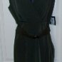 MARC NEW YORK WOMENS FITTED V-NECK DRESS WITH BELT