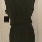 MARC NEW YORK WOMENS FITTED V-NECK DRESS WITH BELT