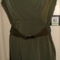 MARC NEW YORK WOMENS FITTED V-NECK DRESS WITH BELT
