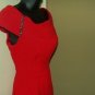 DONNA RICCO WOMENS CAP SLEEVE SILK DRESS WITH JEWEL ACCENT