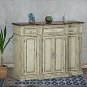 Antique Parchment Mahogany Sideboard Also Black Finish