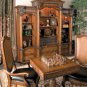 Mahogany Regal Bookcase Cherry Veneer Intricate Carving