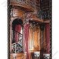 Elegant Walnut Library Tapestry Grande Wallhanging