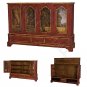 Red Cathedral Buffet Hutch Corn Silk Interior