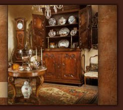 2 Pc Tuscan Leather Carved Sofa Set Dark Brown Finish