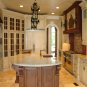 2 Pc Tuscan Leather Carved Sofa Set Dark Brown Finish