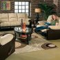 2 Piece Motion Recliner Sofa Set Suede Microfiber