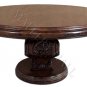 Royal Pedestal 84" Round Table Side Arm Chairs Leather